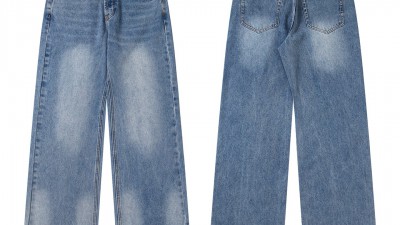 [NORMAL] 아ㅁ 블루 코튼 라지 핏 진