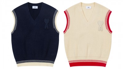 [NORMAL] 공용 아ㅁ 25FW 하트로고 니트 베스트 2컬러