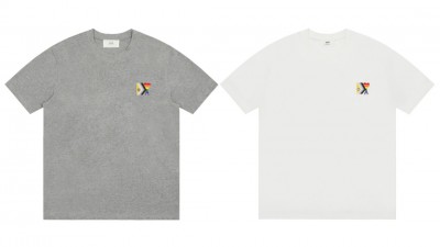 [GOOD] 공용 아ㅁ 24SS 레인보우 로고패치 티셔츠 2컬러