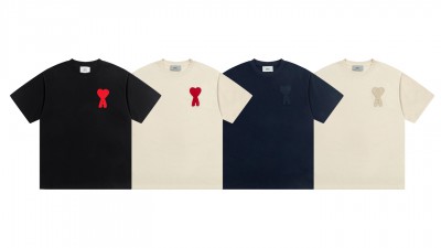 [NORMAL] 공용 아ㅁ 클래식 자수하트 티셔츠