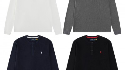 [GOOD] 공용 폴ㄹ 와플 헨리넥 스웨트셔츠 4컬러