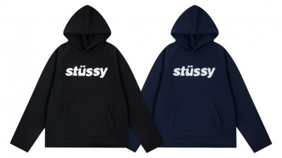 [NORMAL] 공용 스ㅌ시 빈티지 로고 패치 후드티 2컬러