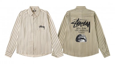 [NORMAL] 공용 스ㅌ시 립타투 백프린트 긴팔 셔츠 2컬러