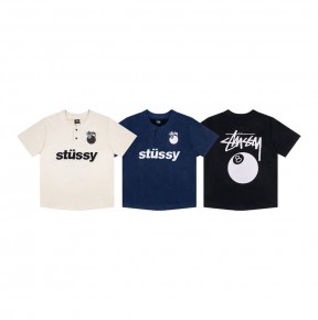 [NORMAL] 공용 스ㅌ시 8볼 로고 헨리넥 티셔츠 3컬러