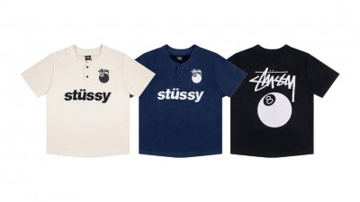 [NORMAL] 공용 스ㅌ시 8볼 로고 헨리넥 티셔츠 3컬러