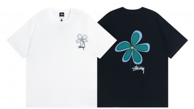 [NORMAL] 공용 스ㅌ시 플라워 티셔츠 2컬러