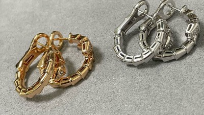 불ㄱ리 세르펜티 바이퍼 이어링 다이아 파베 2컬러