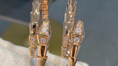 불ㄱ리 세르펜티 바이퍼 브레이슬릿 다이아 파베