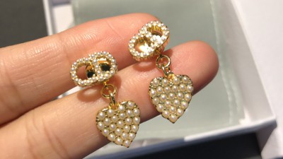 디ㅇ 하트 참 이어링