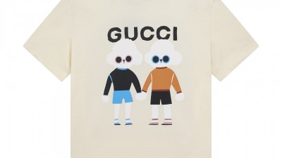 [공용] 구ㅉ 프린트 코튼 저지 티셔츠