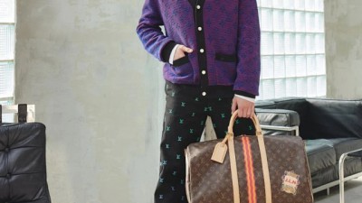 [세일][한정수량] 루ㅇ비통 옵티컬 모노그램 자카드 가디건