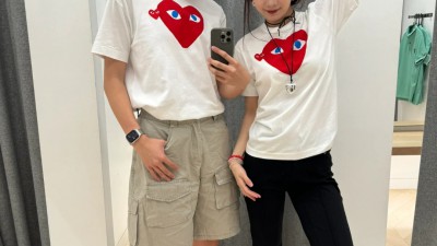 [공용][세일] 꼼ㄷ가르송 레드 하트 티셔츠 6컬러