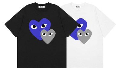 [공용][세일] 꼼ㄷ가르송 하트 프린트 티셔츠 2컬러