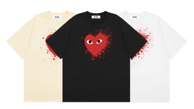 [공용][세일] 꼼ㄷ가르송 빅하트 프린트 티셔츠 3컬러