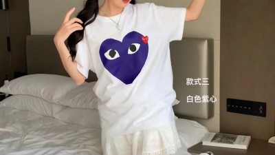 [공용][세일] 꼼ㄷ가르송 퍼플 하트 티셔츠 6컬러