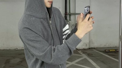 [공용][세일] 톰ㅂ라운 4-바 와플후드 집업 재킷 2컬러