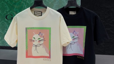 [공용] 구ㅉ 프린트 코튼 저지 티셔츠 2컬러