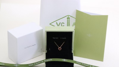 반ㅋ리프 스위트 알함브라 하트 펜던트 목걸이