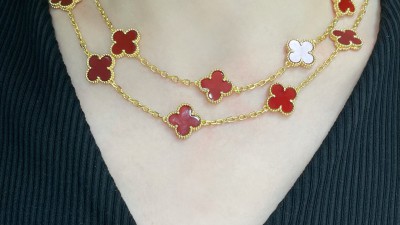 반ㅋ리프 빈티지 알함브라 목걸이 20모티브