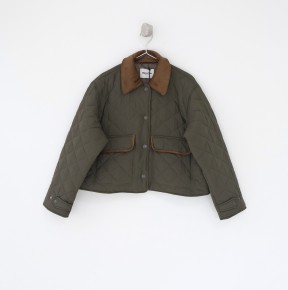 미ㅇ미ㅇ 퀼팅 테크니컬 폰지 블루종 자켓