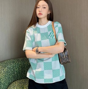 [공용] 루ㅇ비통 다미에 슬리브 크루넥 니트 3컬러