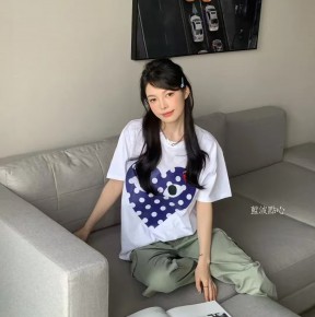 [공용][세일] 꼼ㄷ가르송 폴카 닷 빅 하트 티셔츠 3컬러