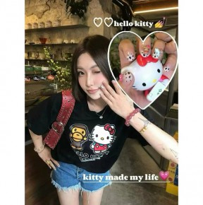[공용][세일] 베ㅇ프  베이비 마일로 x 헬로 키티 미니 티셔츠 2컬러