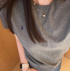 폴ㄹ 랄프로렌 코튼 크루넥 숏 슬리브 스웨터