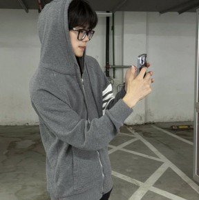 [공용][세일] 톰ㅂ라운 4-바 와플후드 집업 재킷 2컬러