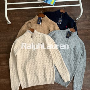 [공용] 폴ㄹ 랄프로렌 케이블 니트 반집업 스웨터 4컬러