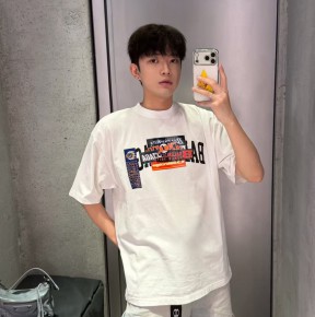 [공용][세일] 발ㄹ시아가 범퍼 스티커 미디엄 핏 티셔츠 2컬러