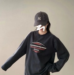 [공용][세일] 알ㄹ산더 왕 워싱 블랙 쉴드 그래픽 오버사이즈 긴소매 티셔츠